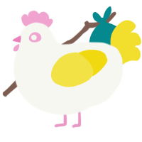 A white and yellow chicken
