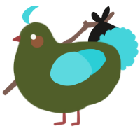 A olive and aqua chicken