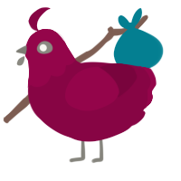 A maroon chicken with a head pattern