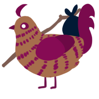 (unnamed), a brown and wine chicken with a bar pattern