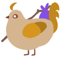 potamto, a beige and ochre chicken