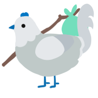 A silver and mist chicken with a head pattern