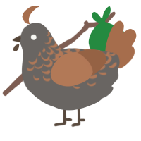 A grey and brown chicken with a half-lace pattern