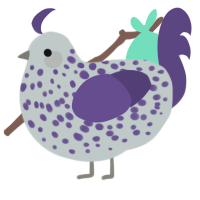 A silver and overcast chicken with a speckle pattern