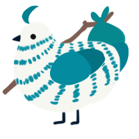 Tealia, a white and sea chicken with a bar pattern