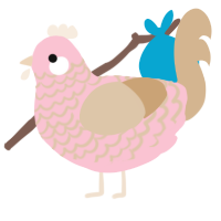 valentine, a rose and beige chicken with a lace pattern
