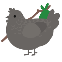 A grey chicken with a half-lace pattern