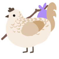 A cream and beige chicken with a half-lace pattern