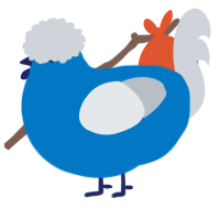 A sapphire and mist chicken