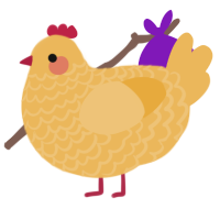 A honey chicken with a lace pattern