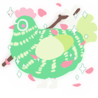 A spring and apple chicken with a bar pattern