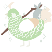 A gluppy and cream chicken with a lace pattern
