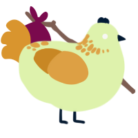 Orange Portal, a apple and orange chicken with a neck-speckle pattern