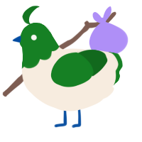 A cream and leaf chicken with a head pattern