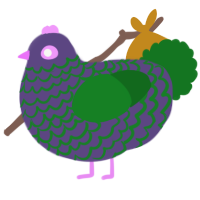 A overcast and leaf chicken with a lace pattern