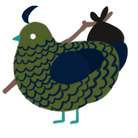 A olive and tumblr chicken with a lace pattern