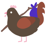 A bark and russet chicken