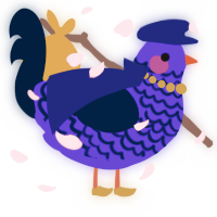 A indigo and tumblr chicken with a lace pattern