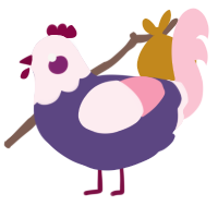 A overcast and rose chicken with a head pattern