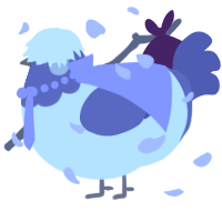 A apple and overcast chicken with a head pattern