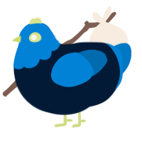 A tumblr and sapphire chicken with a head pattern