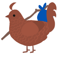 A russet chicken with a lace pattern