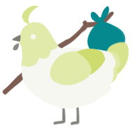 A white and lemon chicken with a head pattern