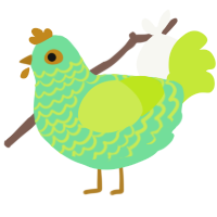 A spring and lime chicken with a lace pattern