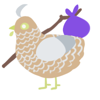 A beige and mist chicken with a lace pattern