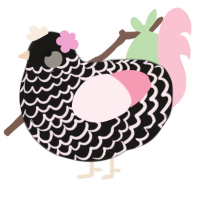 Genoise, a sable and rose chicken with a lace pattern