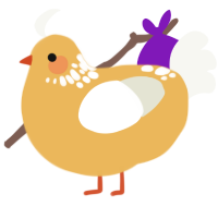 A honey and white chicken with a neck-speckle pattern
