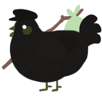 A sable chicken with a bar pattern