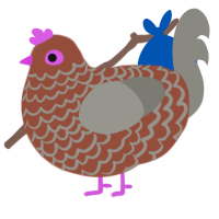 Trying His Best, a russet and ash chicken with a lace pattern