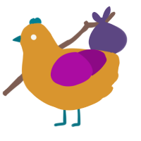 single dollar bill, a orange and plum chicken
