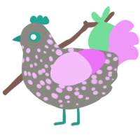dark mold spore, a ash and lavender chicken with a speckle pattern