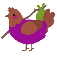 PBJ, a plum and russet chicken with a head pattern