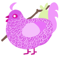 Princess Lace, a orchid and lavender chicken with a double-lace pattern