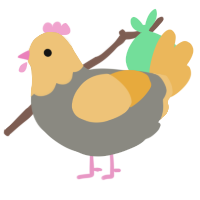 A ash and honey chicken with a head pattern