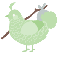 A gluppy chicken with a lace pattern
