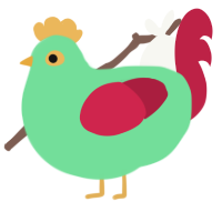 A spring and crimson chicken