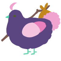 A overcast and pink chicken