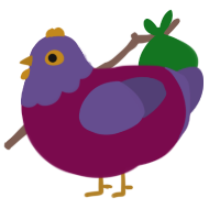 A wine and overcast chicken with a head pattern