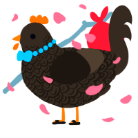 A mist chicken with a double-lace pattern