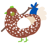 A russet and cream chicken with a speckle pattern