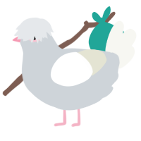 A mist and white chicken