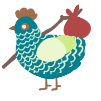 銅貨, a sea and apple chicken with a lace pattern