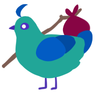 North Sea, a turquoise and ultramarine chicken