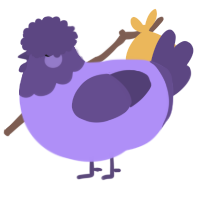 A lilac and overcast chicken with a head pattern