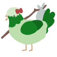 Okra, a gluppy and leaf chicken with a head pattern