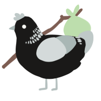 A sable and silver chicken with a neck-band pattern